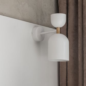 Nowoczesny kinkiet japandi biały Supuru